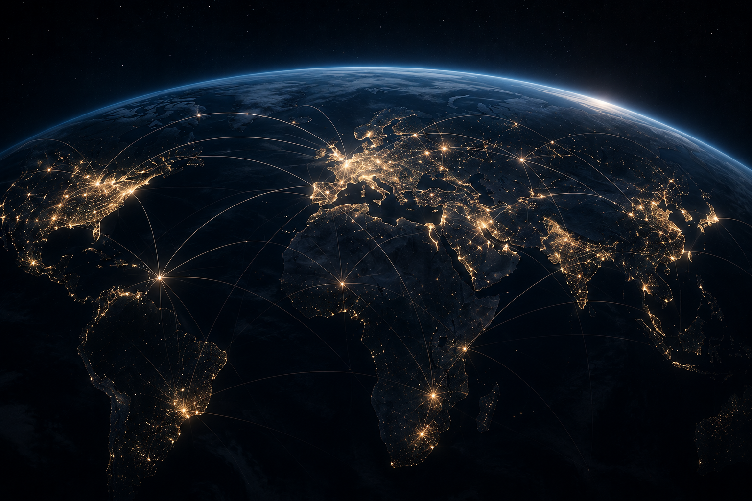 A connected world lit up with shared learning